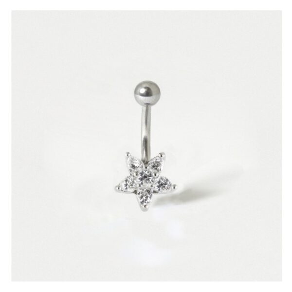 Bar Navel Clwstwr Mawr 10mm