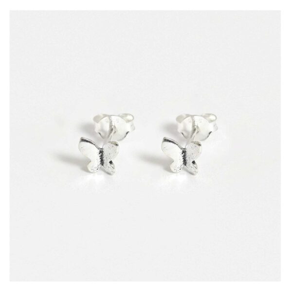 Silver Butterfly Stud