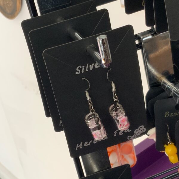 Herbal Tea Earrings Pink