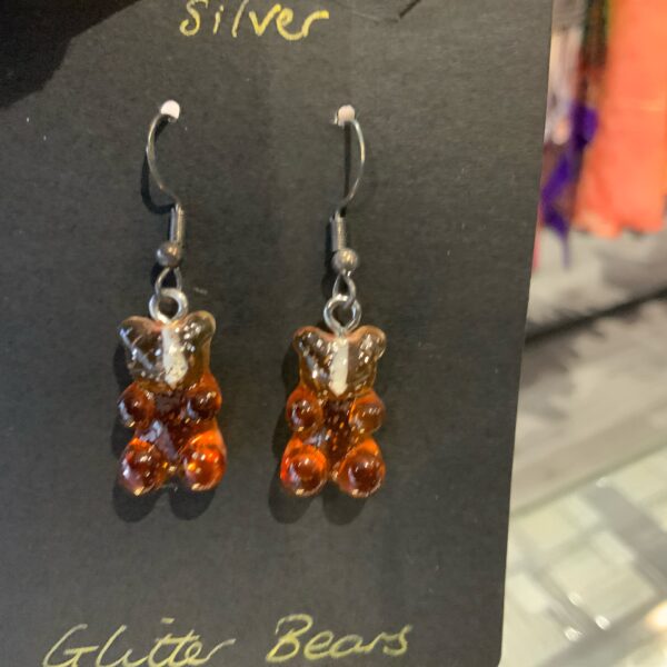 Glitter Bear Clustdlysau