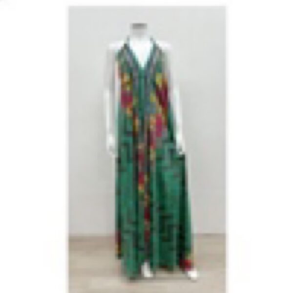 Recycled saree open back dress