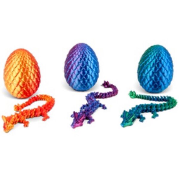 3D printed dragons with eggs